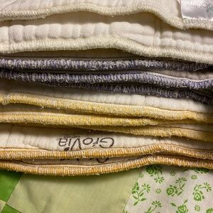 Assorted cloth diaper prefolds